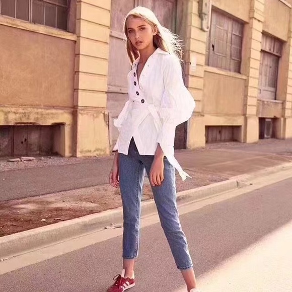 C/MEO Collective White Buttoned Wrap Blouse - Picture 4 of 5